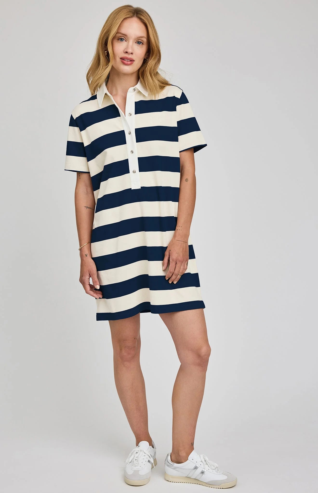 Colbie Dress - Navy Stripe
