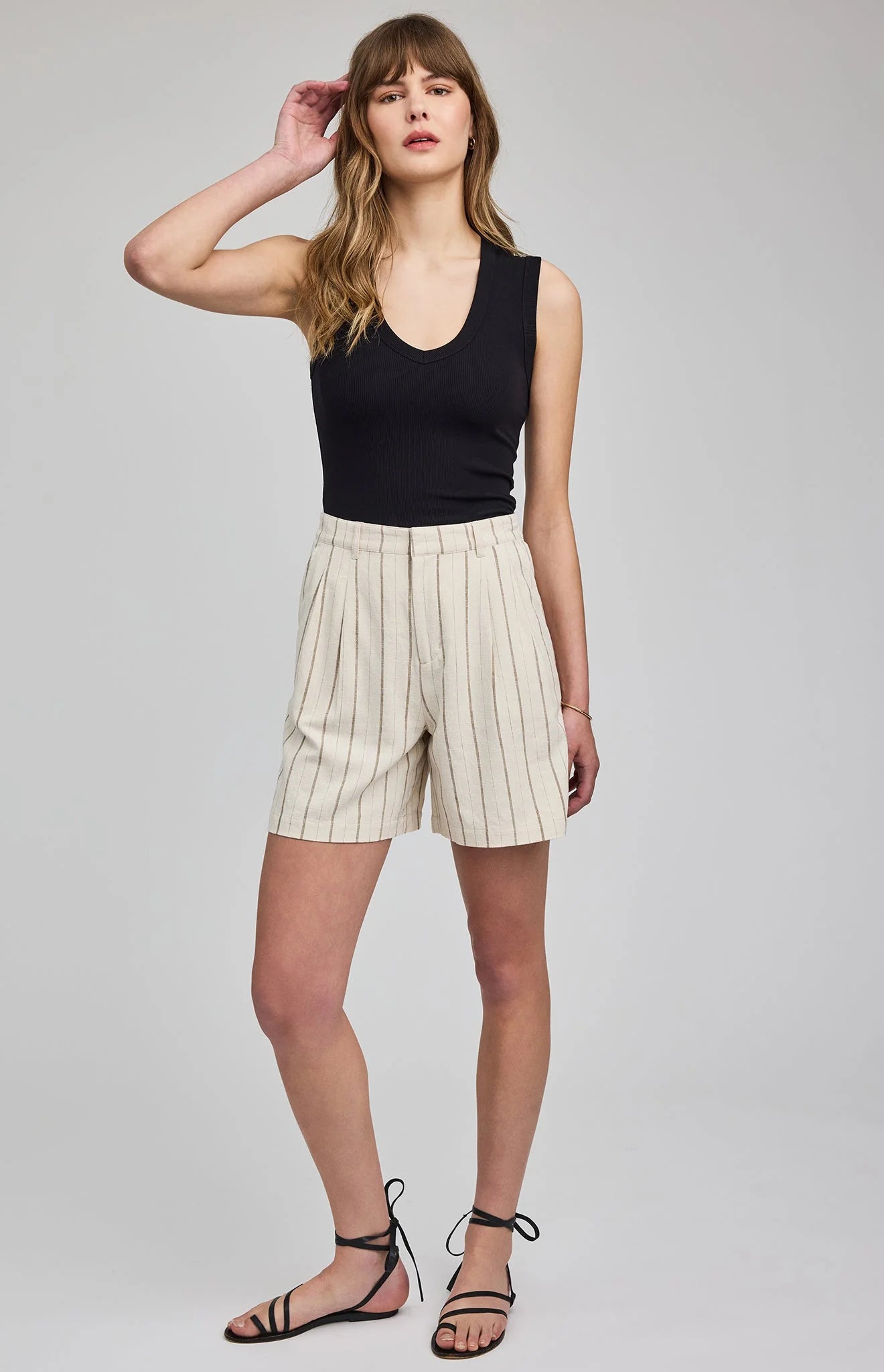 Alma Short - Linen Stipe