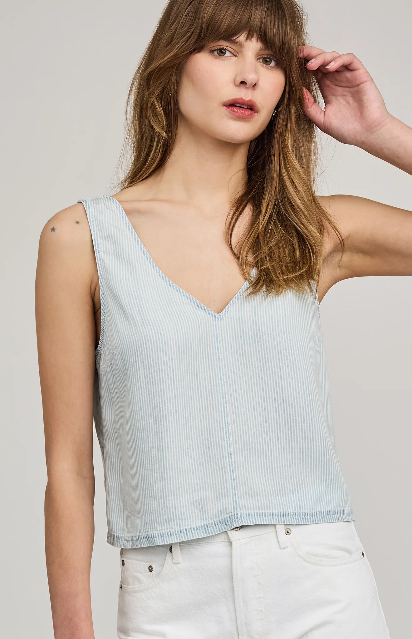 Colette Tank - Blue Stripe