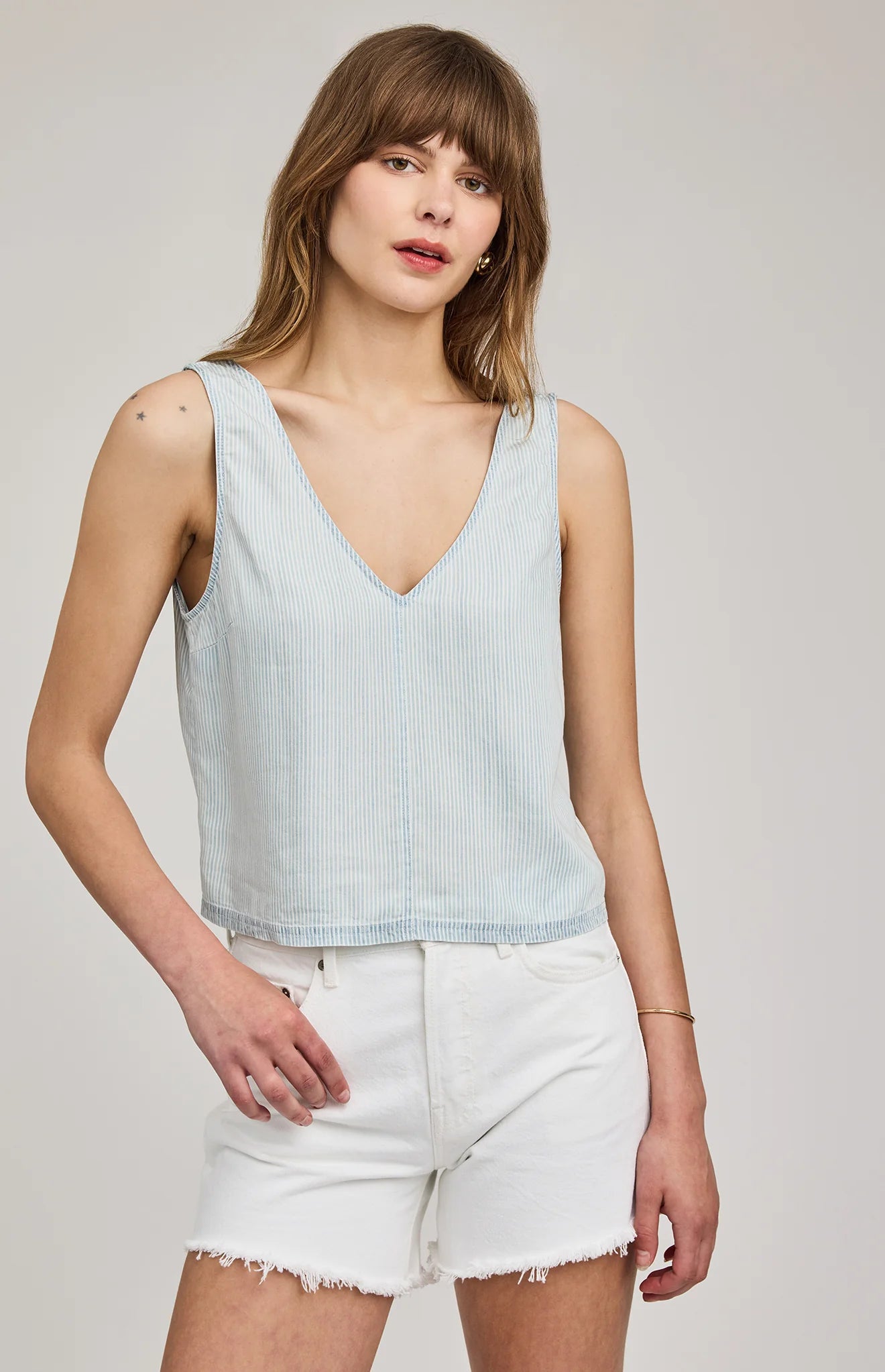 Colette Tank - Blue Stripe