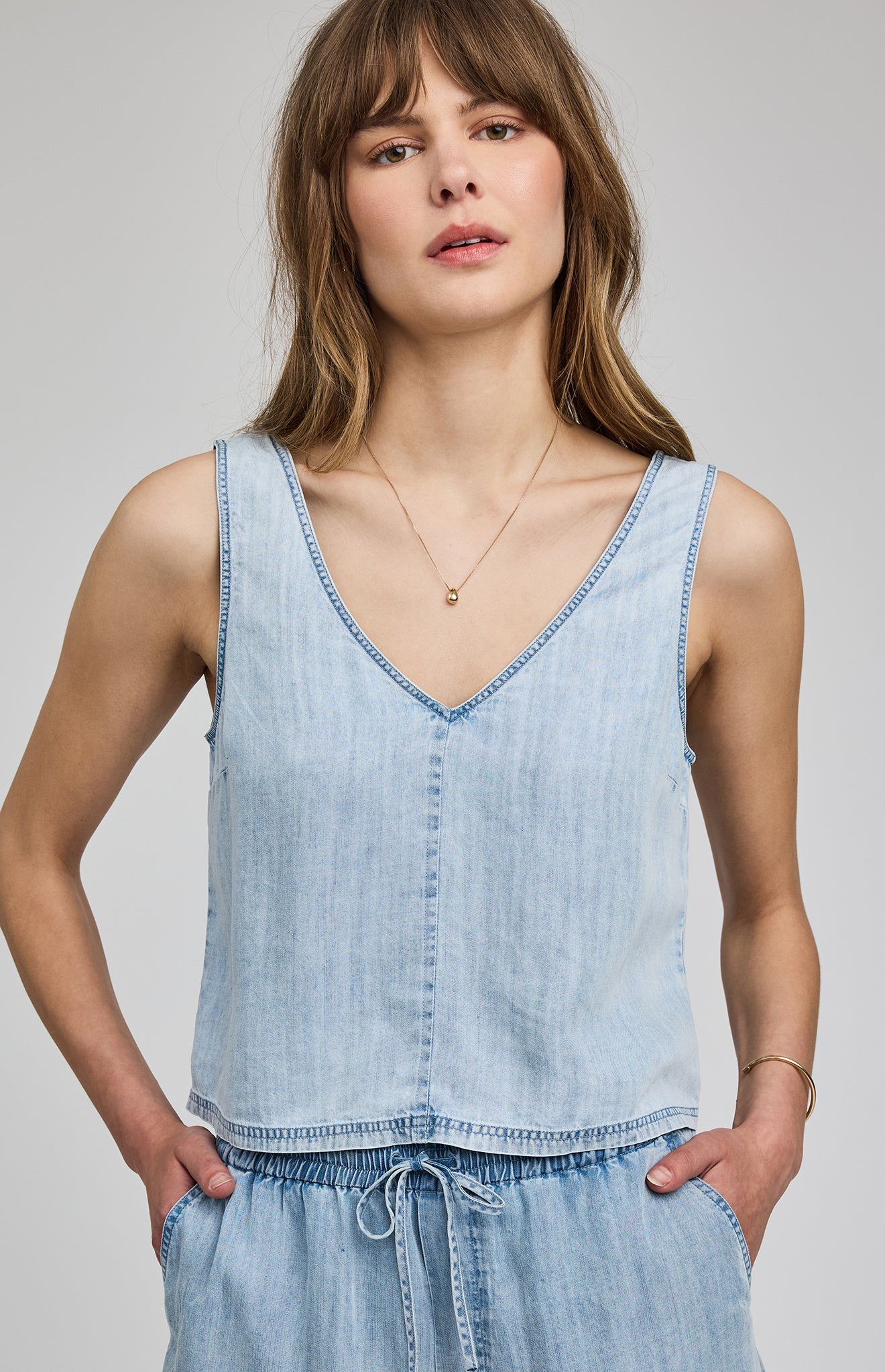 Colette Tank - Light Blue