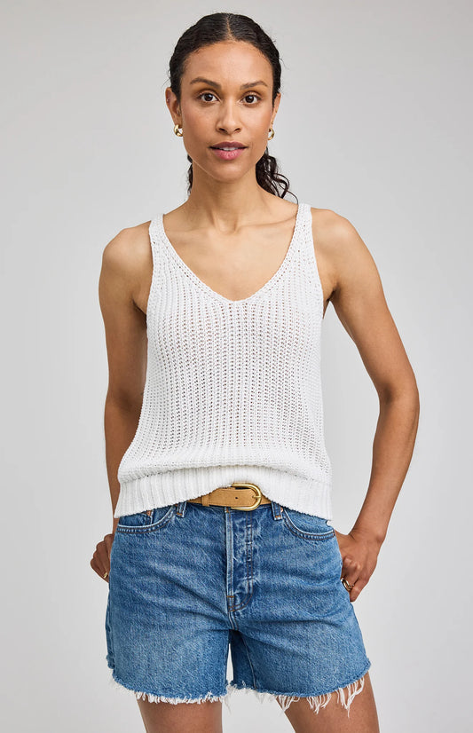 Lizzie Knit Tank - White