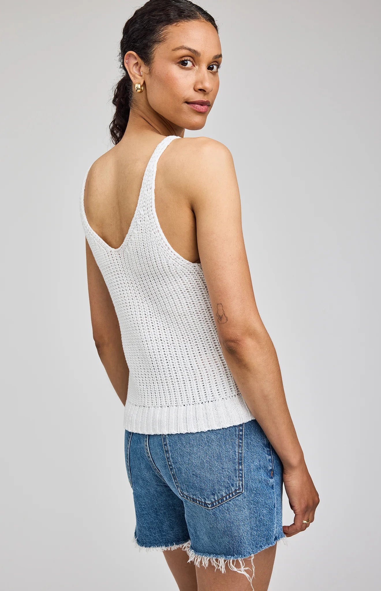 Lizzie Knit Tank - White