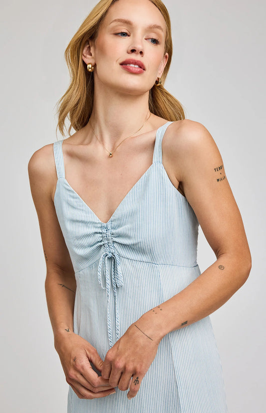 Renata Dress - Blue Stripe