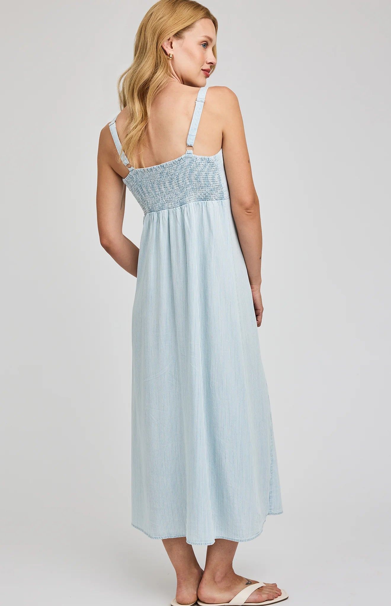 Renata Dress - Blue Stripe