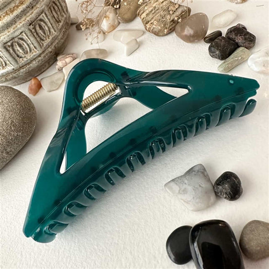 Gilot - Hollow Triangle Hair Claw in Teal