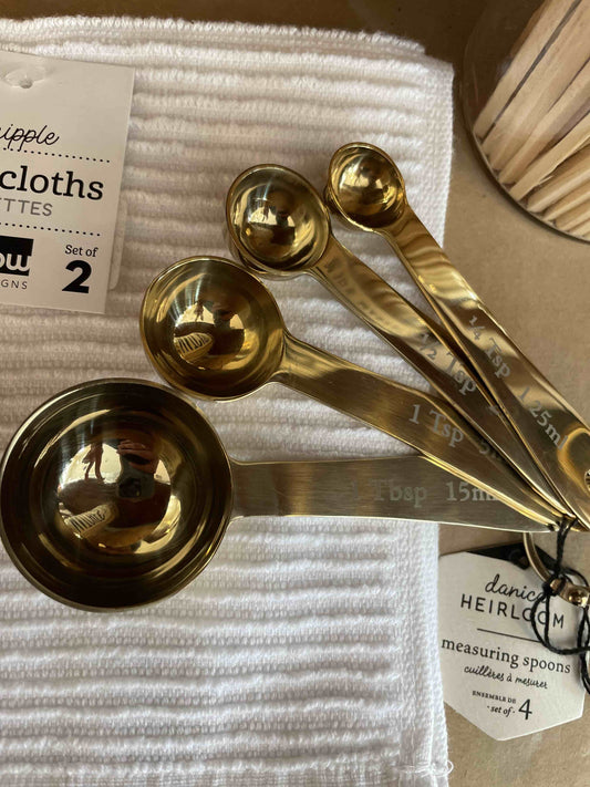 Gold Measuring Spoons - Set of 4