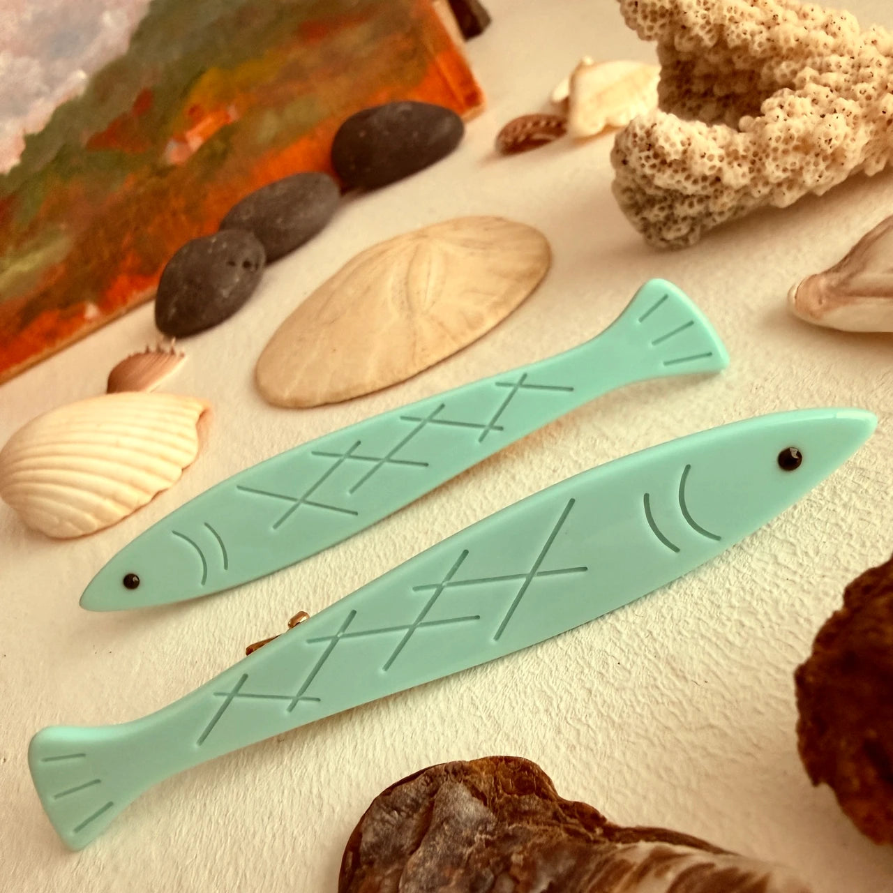 Sardinia Fish Hair Clips - 4 Colours