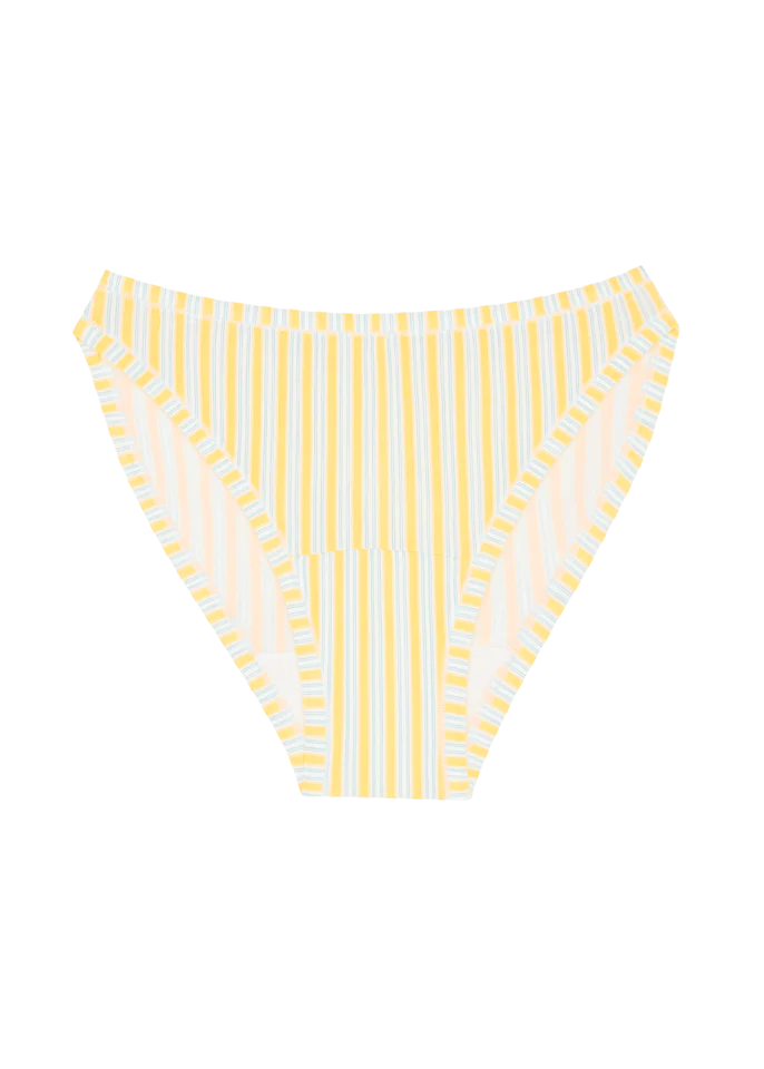 High Rise Bikini Mineral Underwear - Riviera Stripe