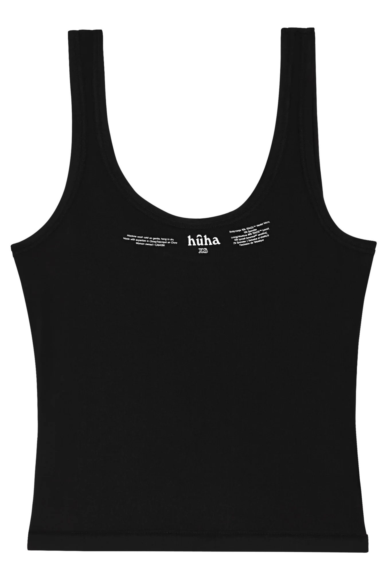 Sporty Crop Mineral Tank - Black