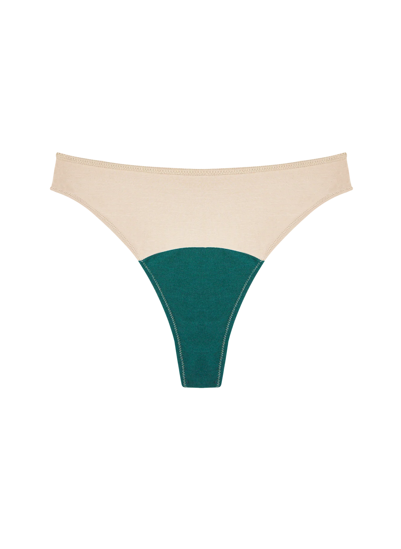 High Rise Thong Mineral Underwear - Beige
