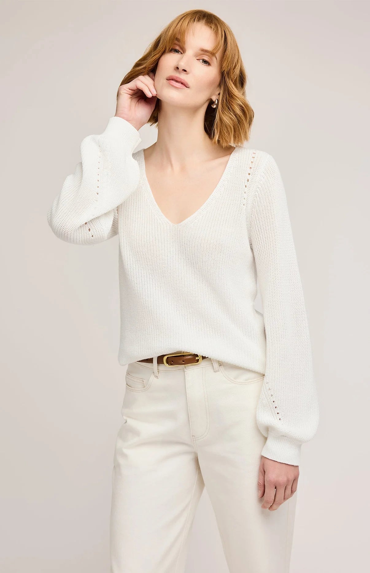 Hailey Pullover Sweater - White