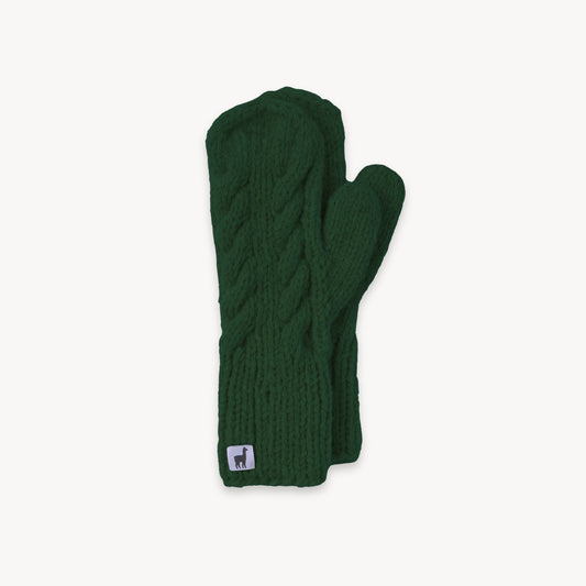 Hand-Knit Alpaca Mittens - Woodland