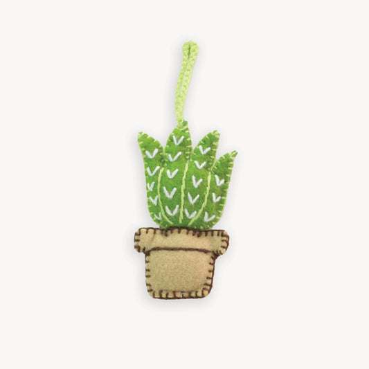 Hand Embroidered Ornament - House Plant