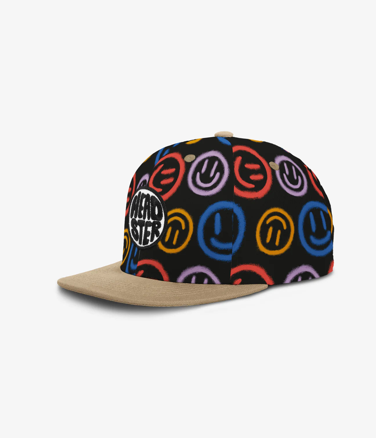 Happy Face Snapback - Black