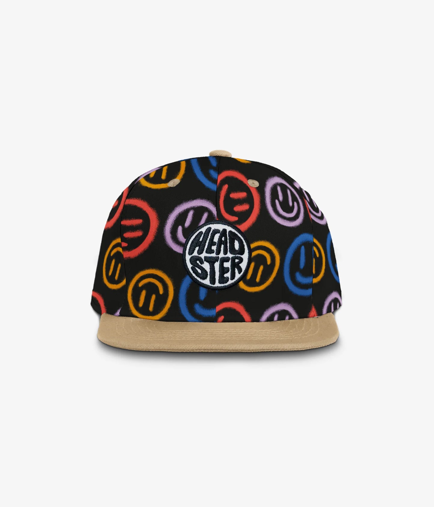 Happy Face Snapback - Black