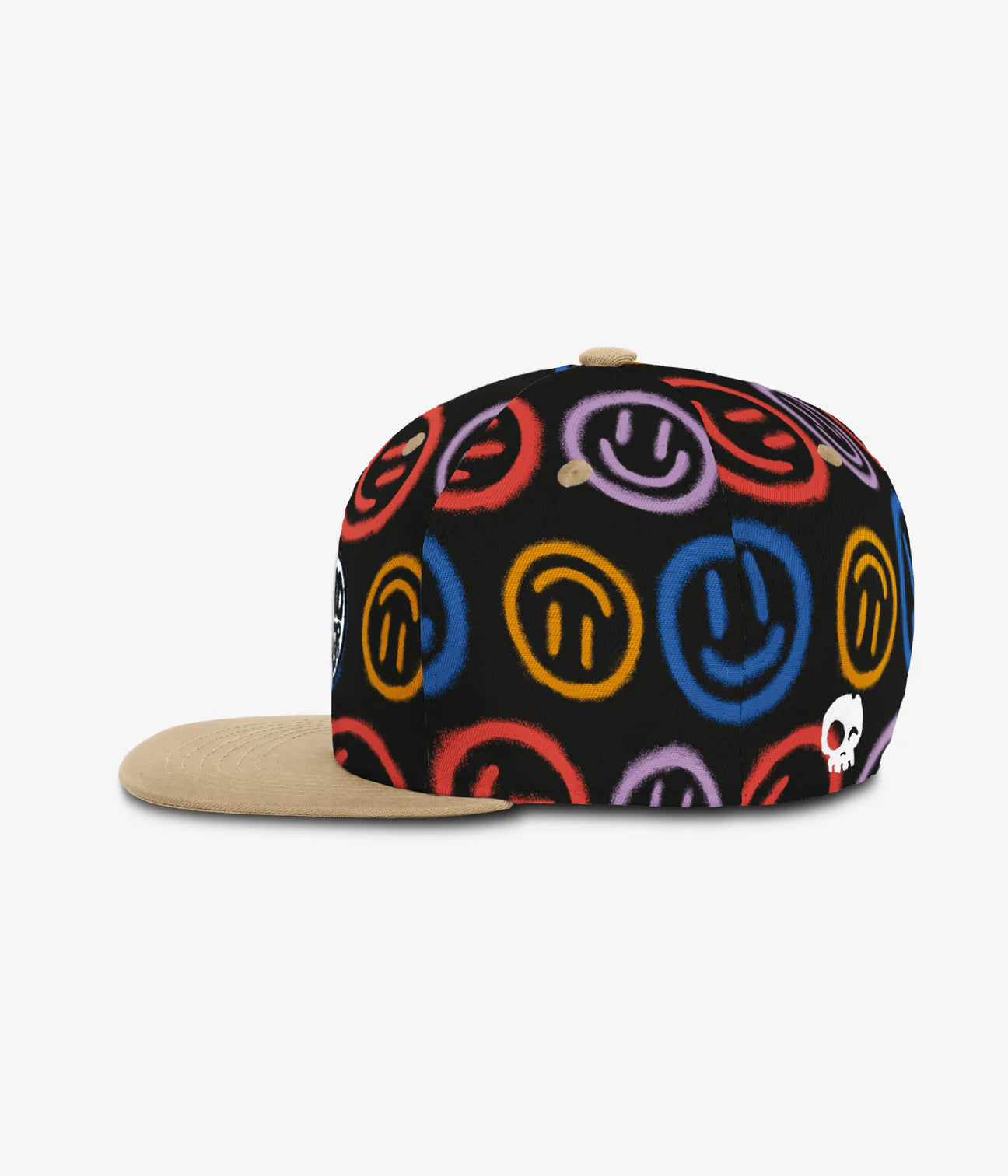 Happy Face Snapback - Black