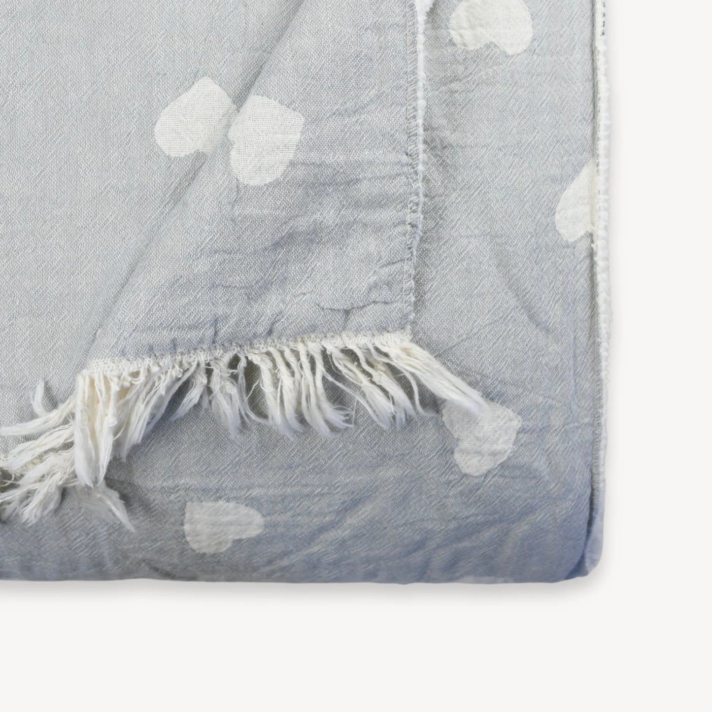 Have A Heart Fleece Lined Throw - Grey