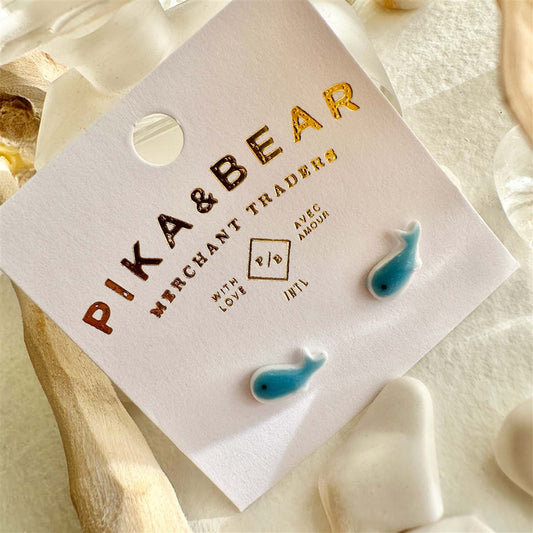 Herman Porcelain Stud Earrings