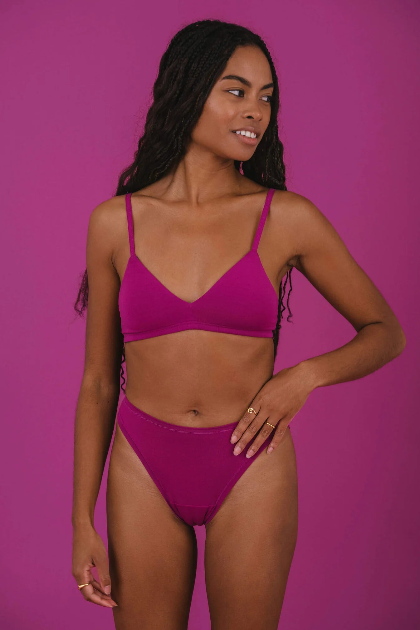 High Rise Bikini Mineral Underwear - Berry