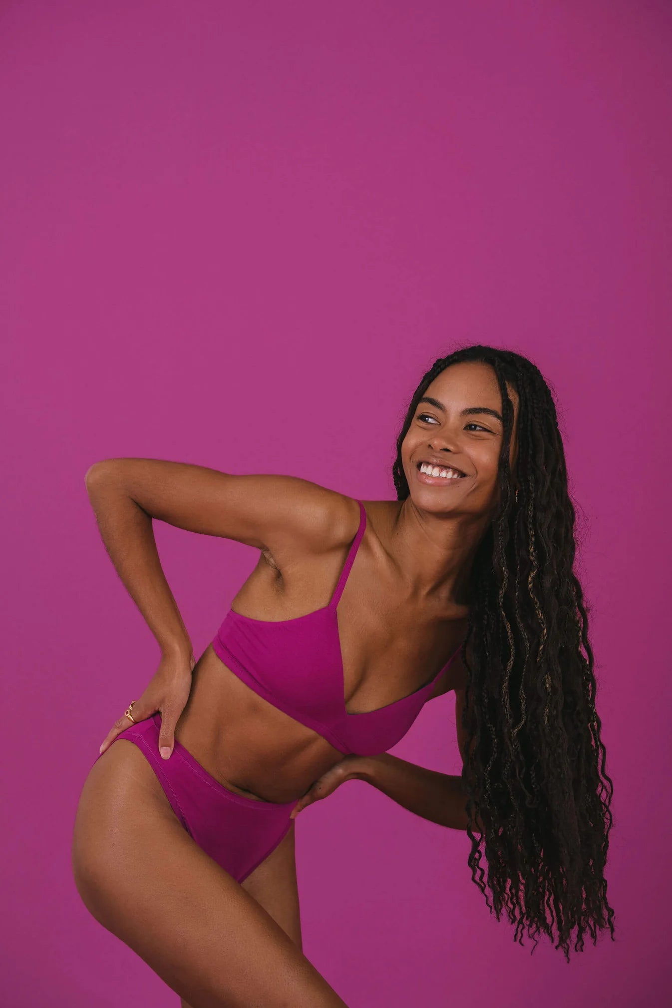 High Rise Bikini Mineral Underwear - Berry