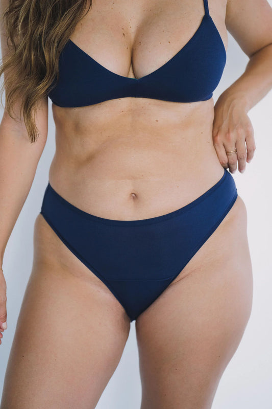 High Rise Bikini Mineral Underwear - Navy