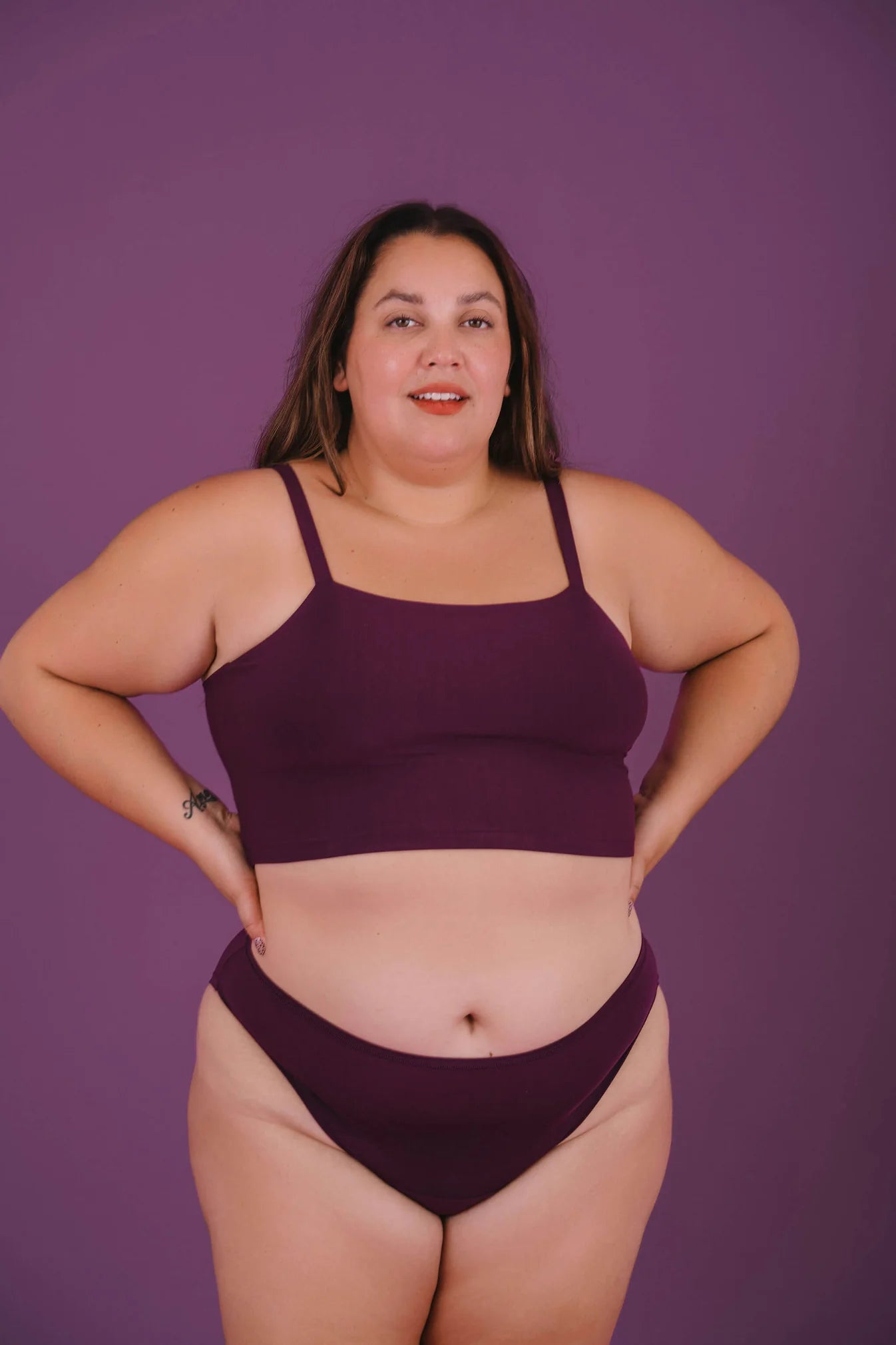 High Rise Bikini Mineral Underwear - Plum