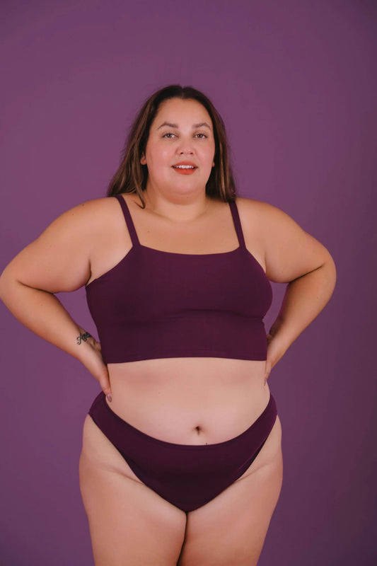 High Rise Bikini Mineral Underwear - Plum