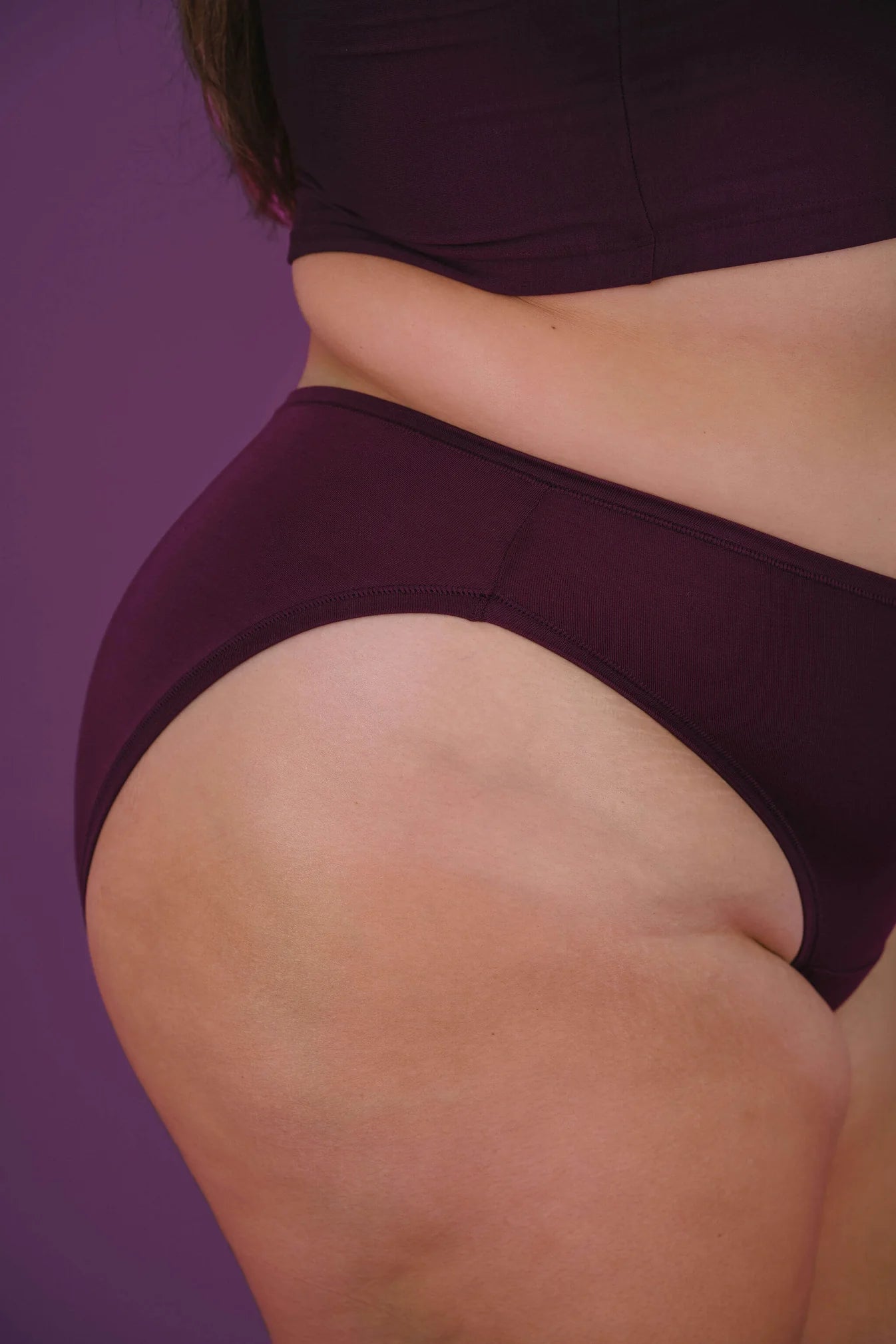 High Rise Bikini Mineral Underwear - Plum