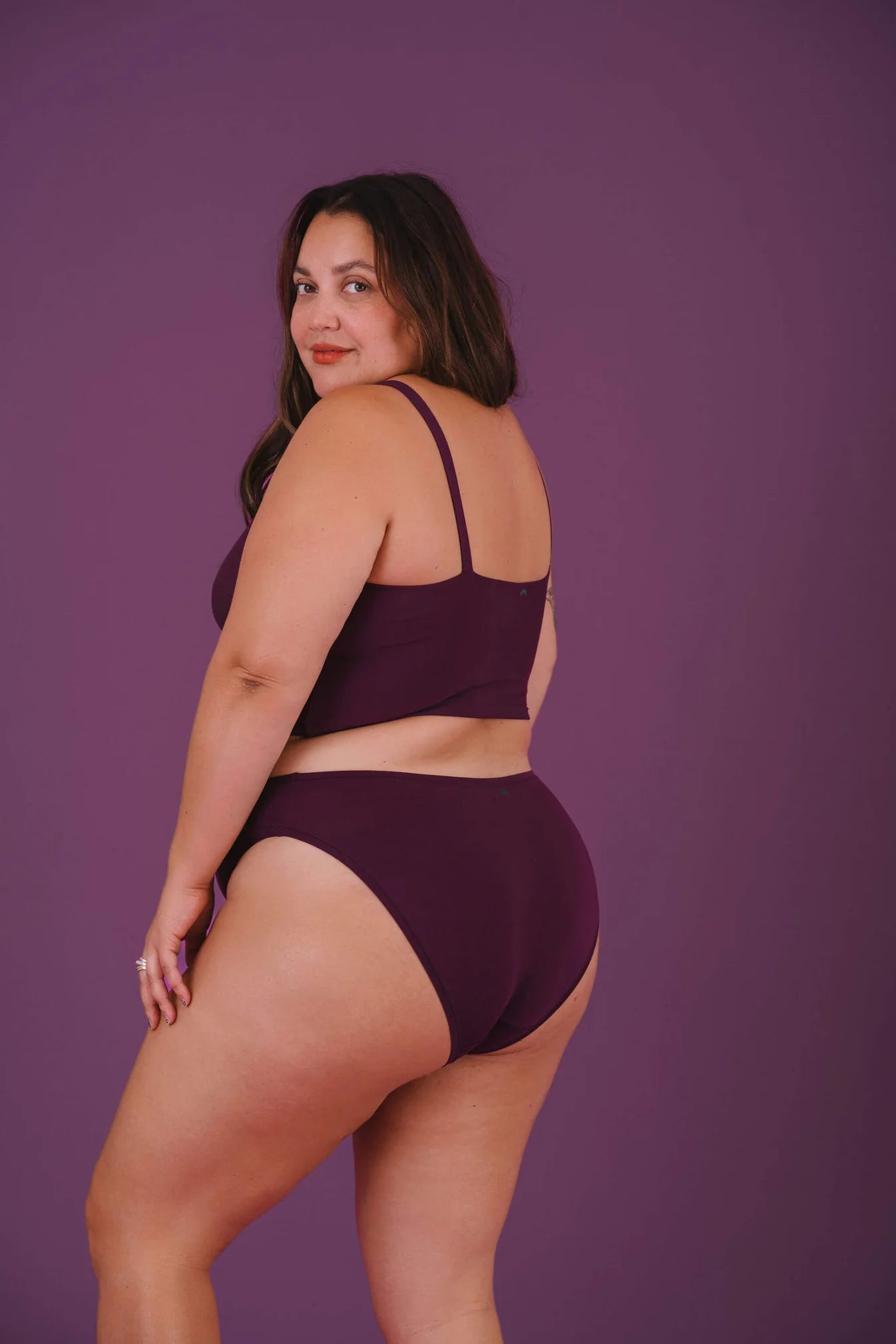 High Rise Bikini Mineral Underwear - Plum