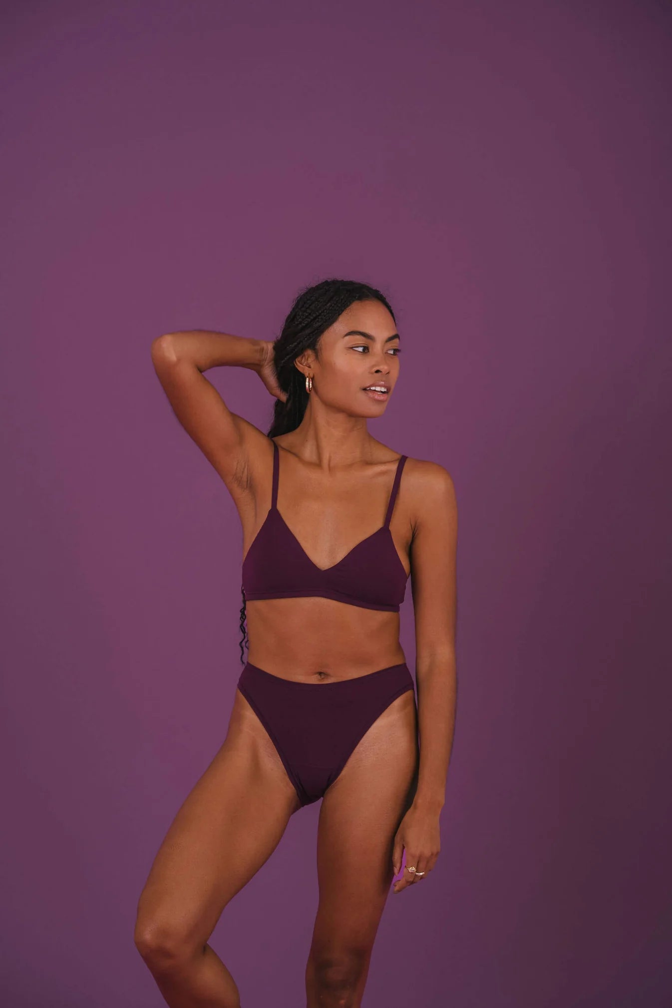 High Rise Bikini Mineral Underwear - Plum