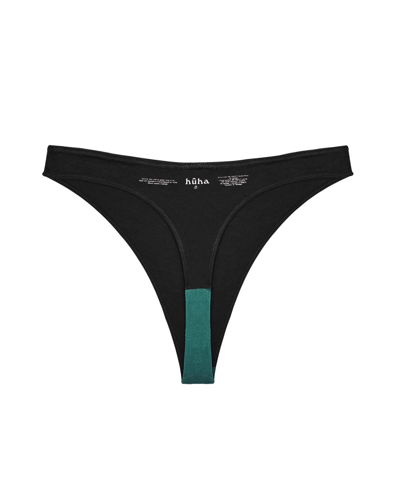 High Rise Thong Mineral Underwear - Black