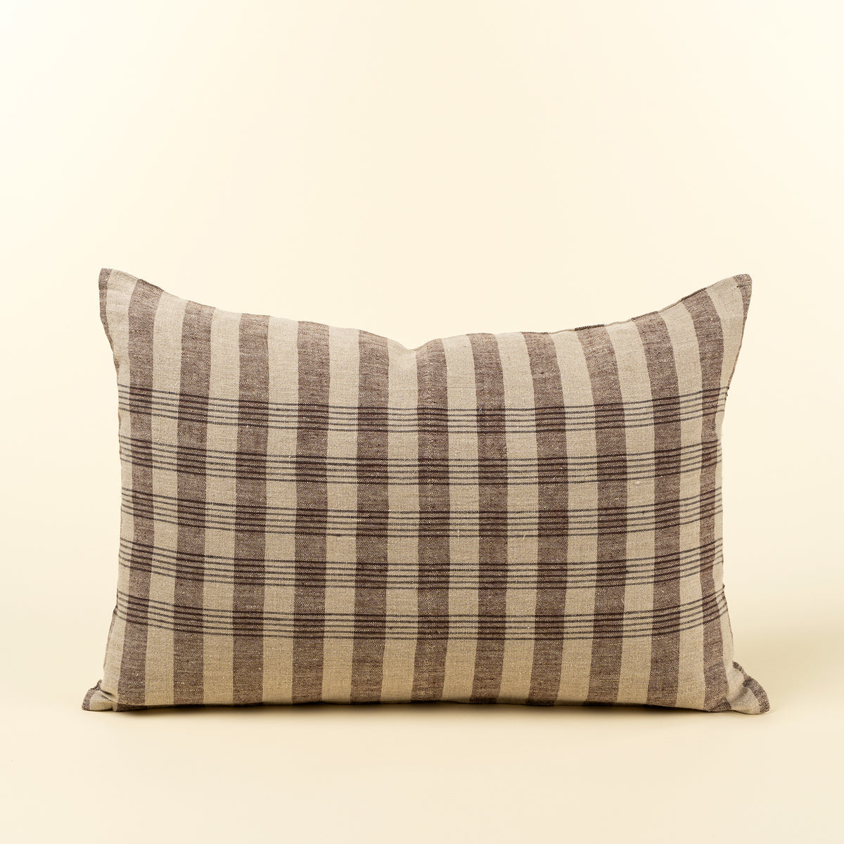 Homestead Linen Pillow - Plaid (Cover with Filler)