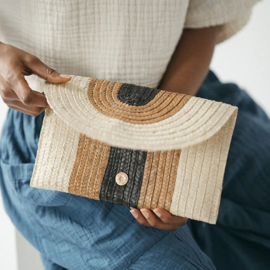 Palm Leaf Clutch - 3 colour