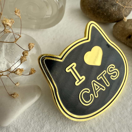 I Love Cats Lapel Pin