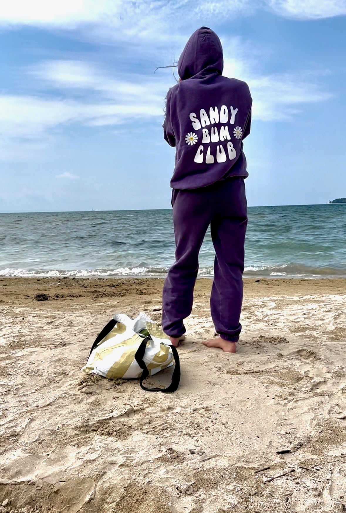 Purple Sand Sandy Bum Club Hoodie