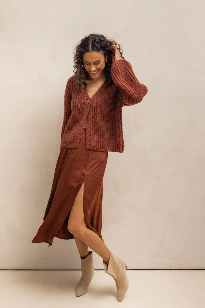 Ilene Cardigan - Heather Cinnamon