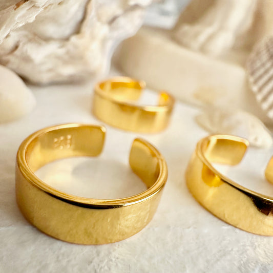 Jane Band Toe Ring - Gold