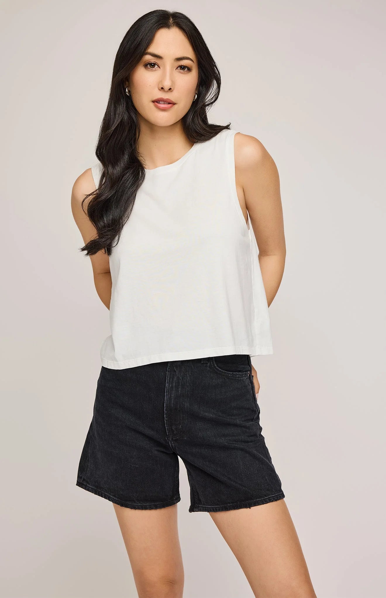 Kate Cotton Tank - White