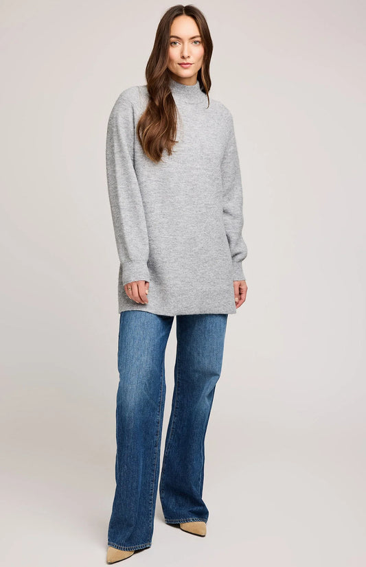 Lena Tunic Sweater - Heather Grey