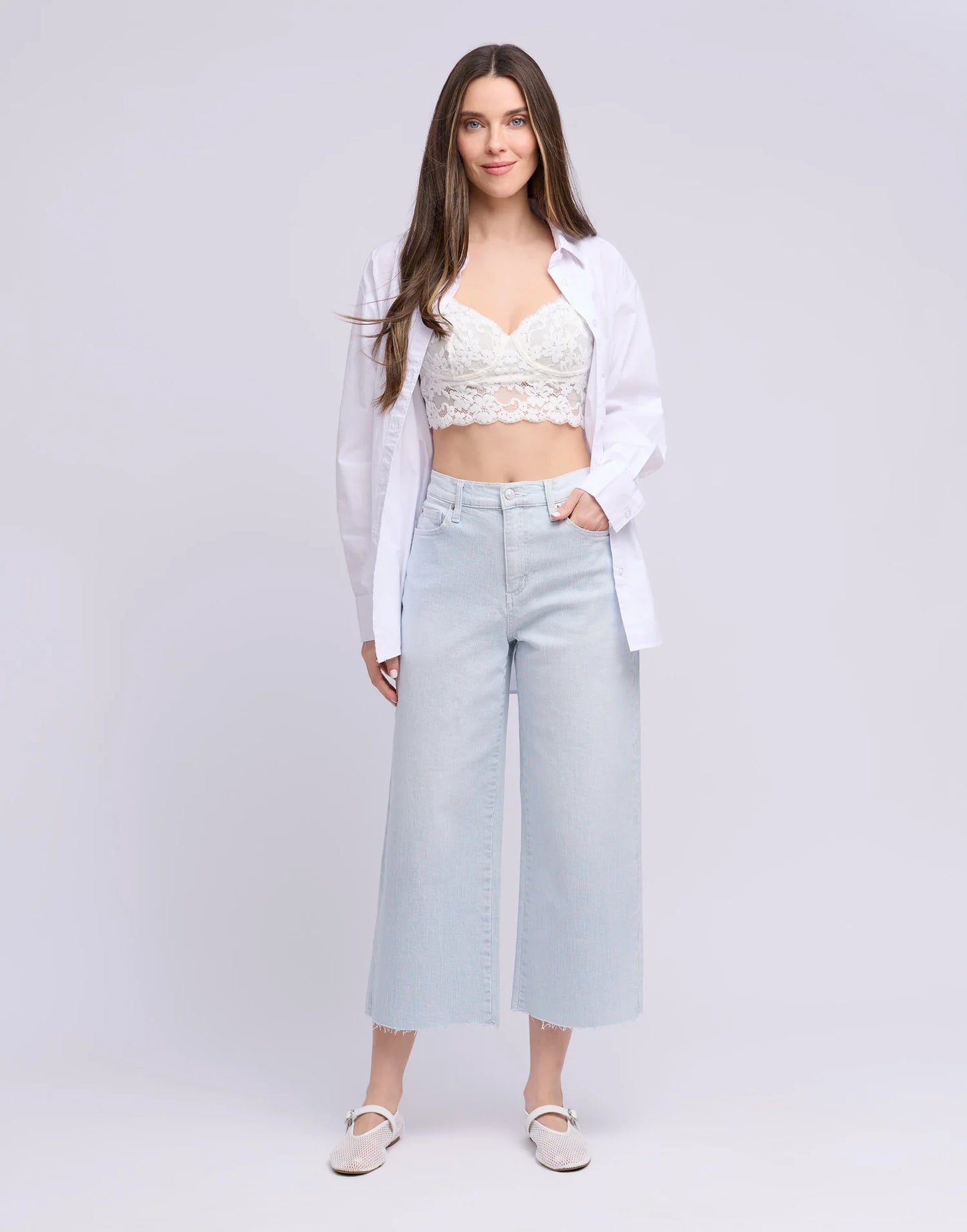 Lily Wide Pinstrip - Classic Rise - Selena