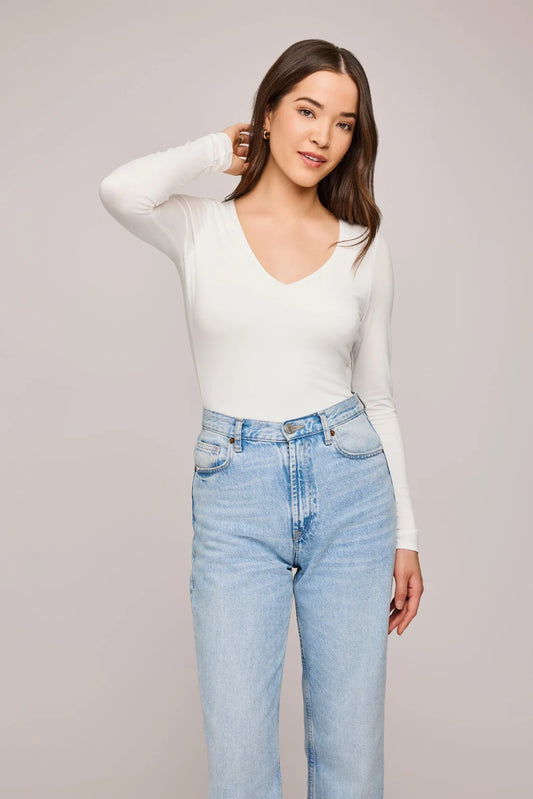 Linette V-neck - White