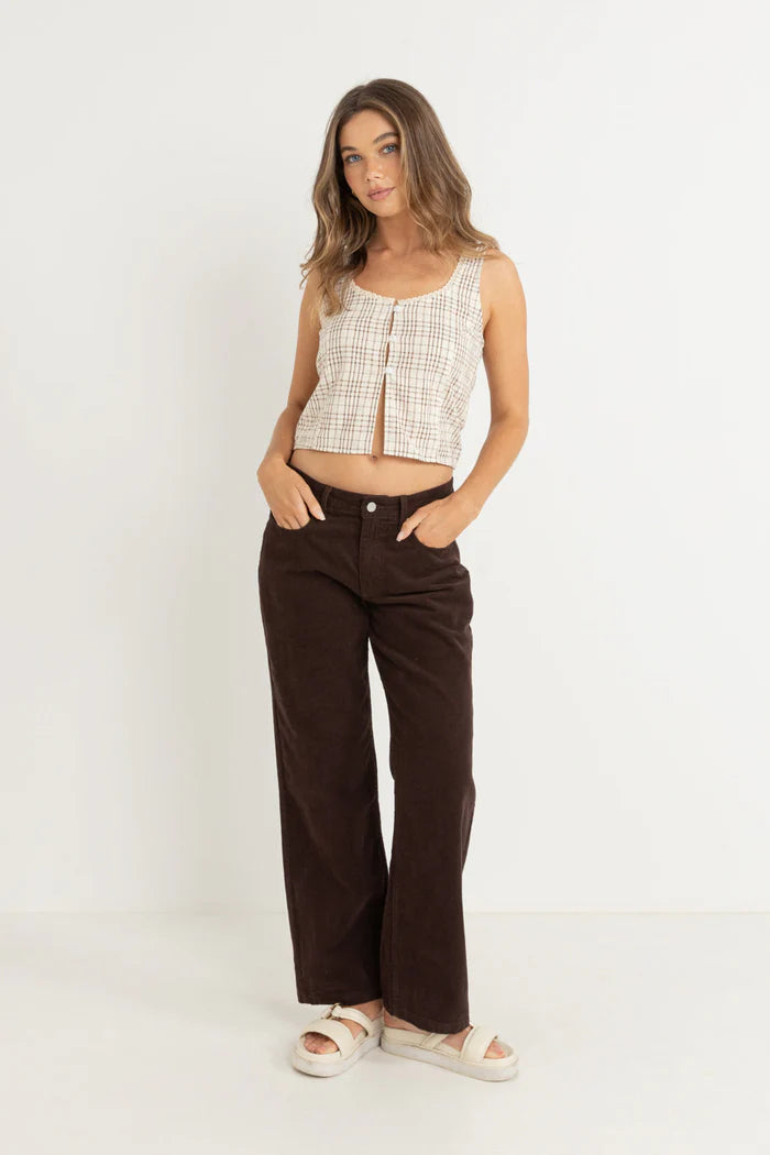 Lula Low Rise Pant - Chocolate