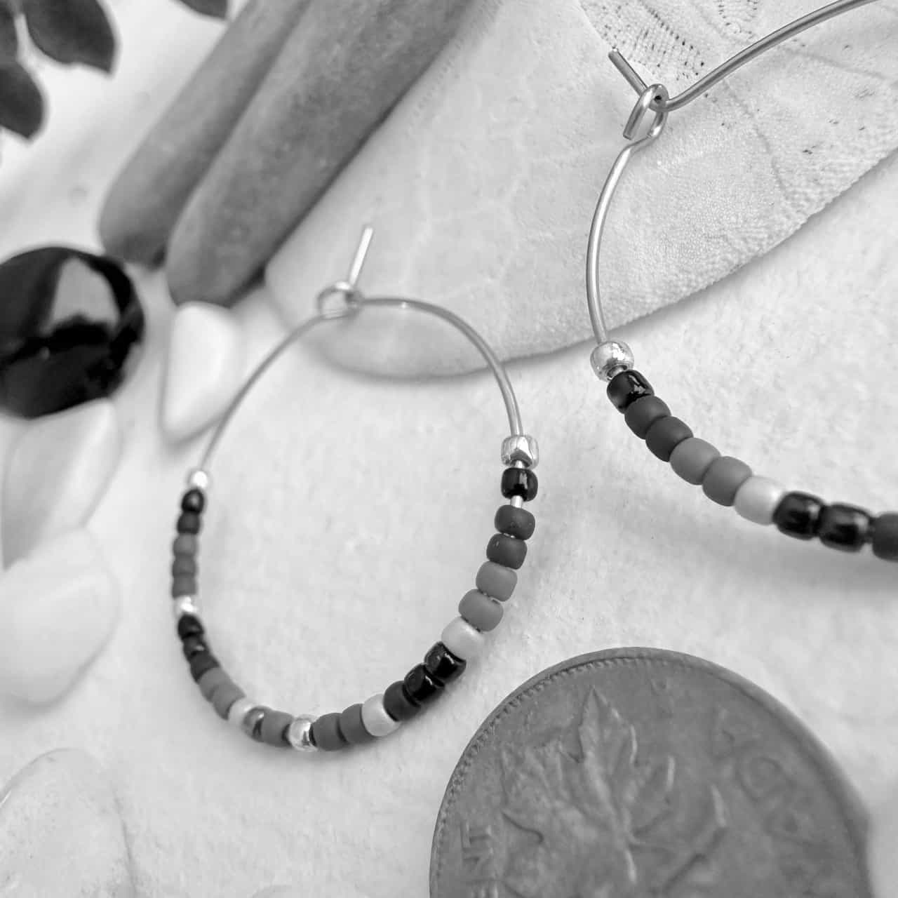 Memphré Bead Hoop Earrings in Canoe Lake