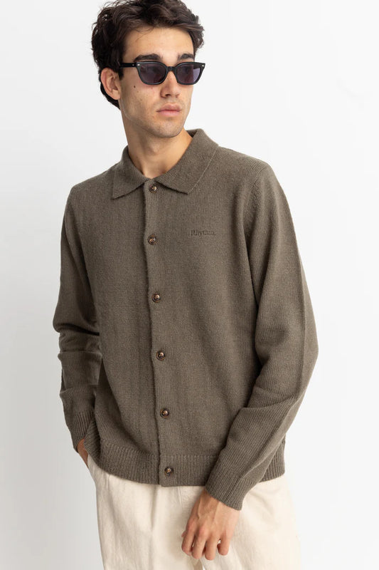 Mohair Button Up Knit - Olive