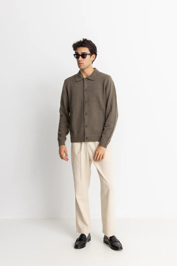 Mohair Button Up Knit - Olive