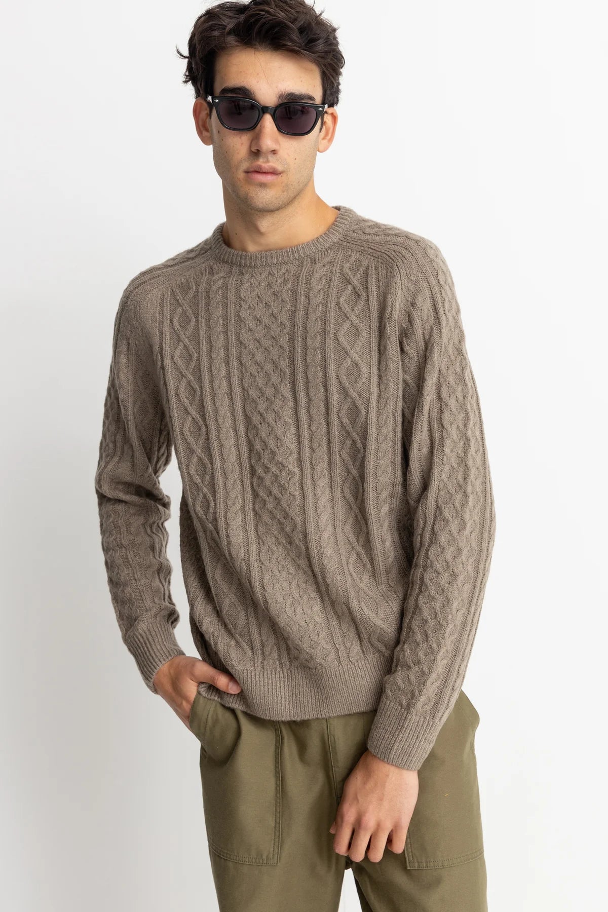 Mohair Fishermans Knit - Sand