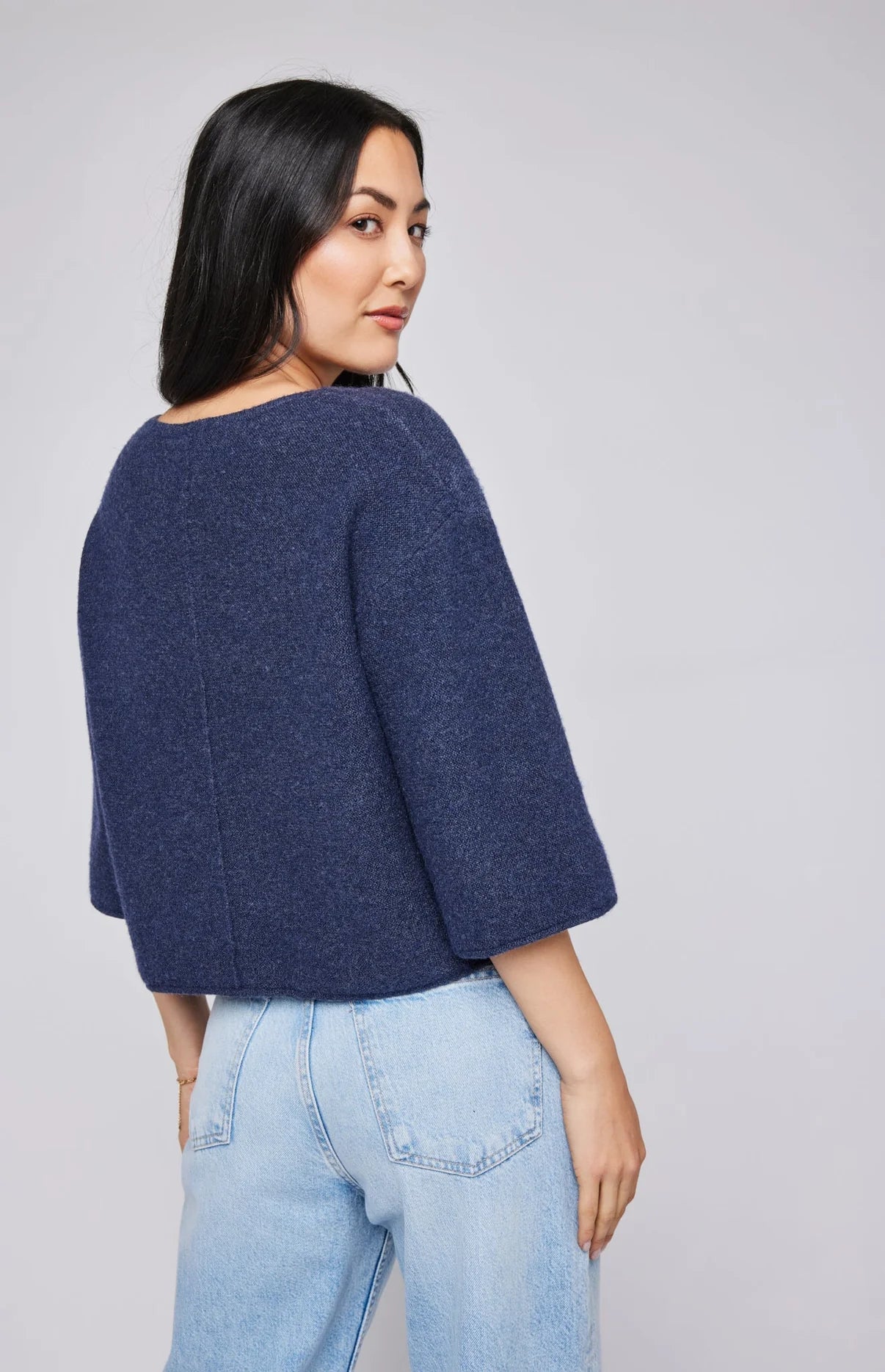 Molly Pullover Sweater - Heather Blue