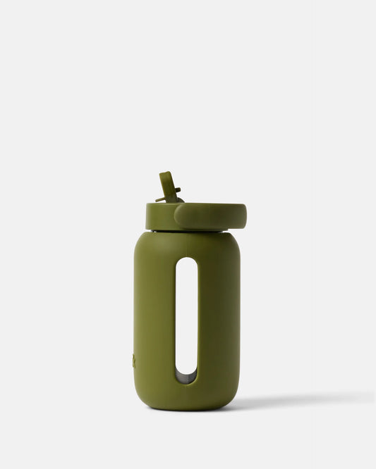 Mini 17oz Glass Water Bottle - Moss