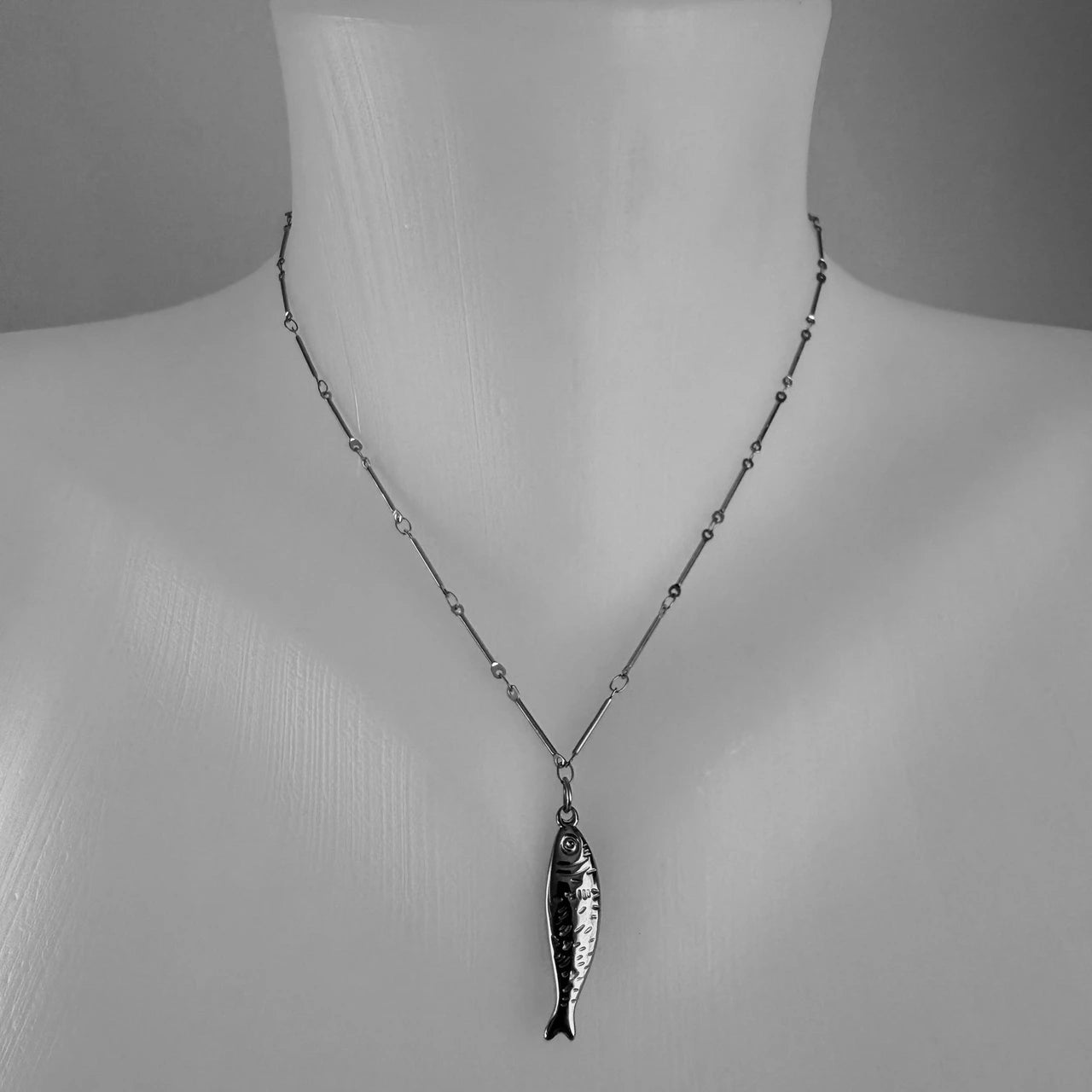 Sardinia Fish Charm Necklace in Gold